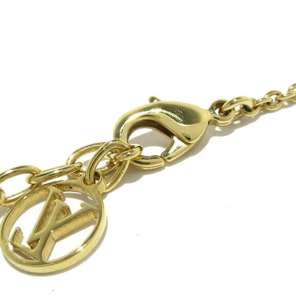 Auth LOUIS VUITTON Necklace Lulugram M00783 Gold Pink Others - GK2282 Necklace - Picture 4 of 5